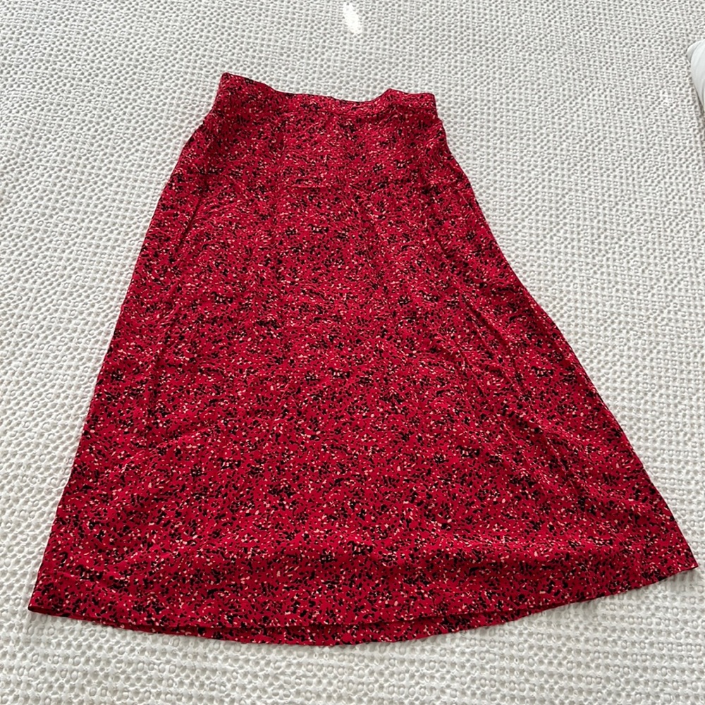 Red Midi Skirt